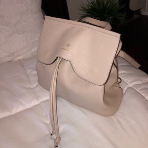 Faux Leather Backpack in Sandy Rose Gold